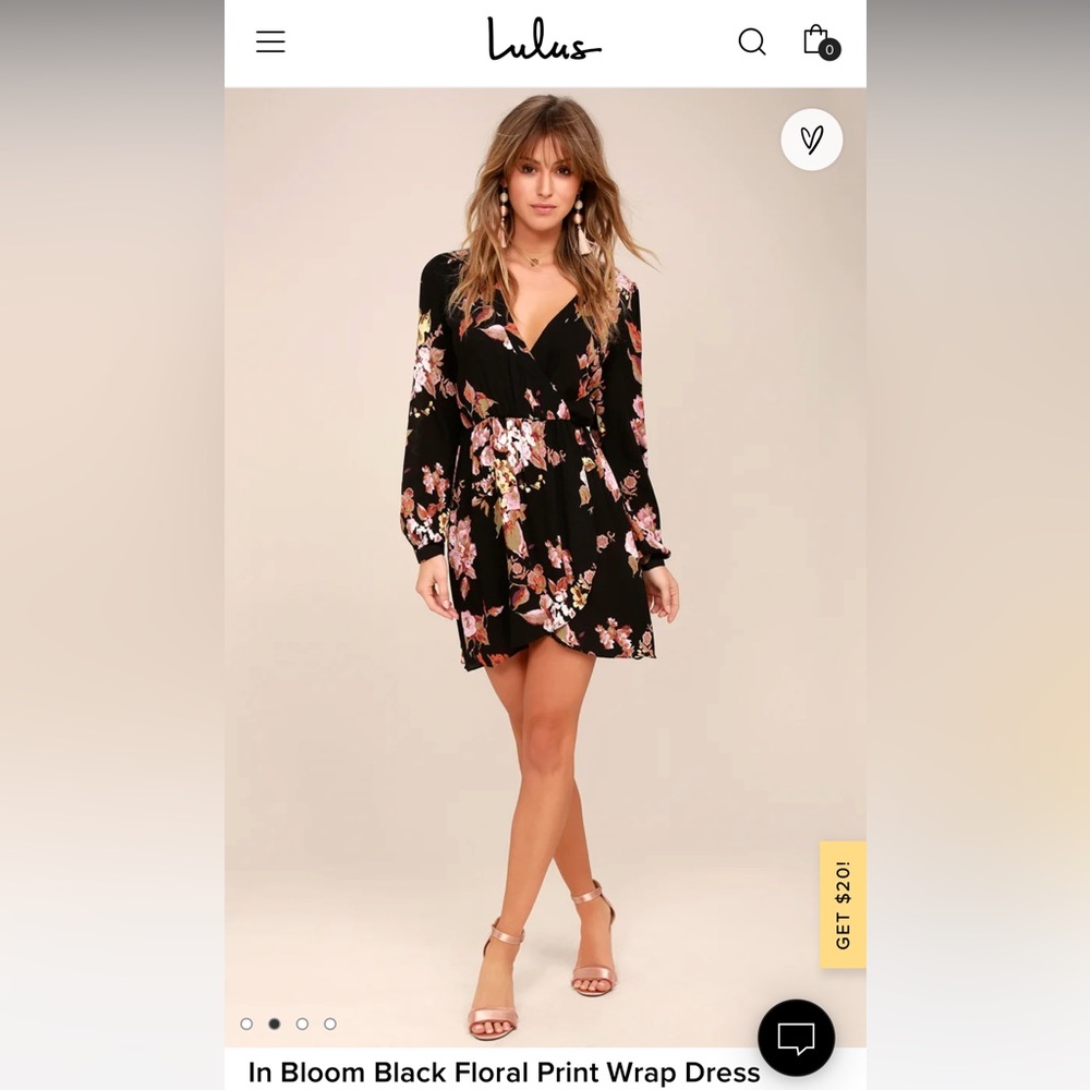 Lulu’s Black Floral Dress